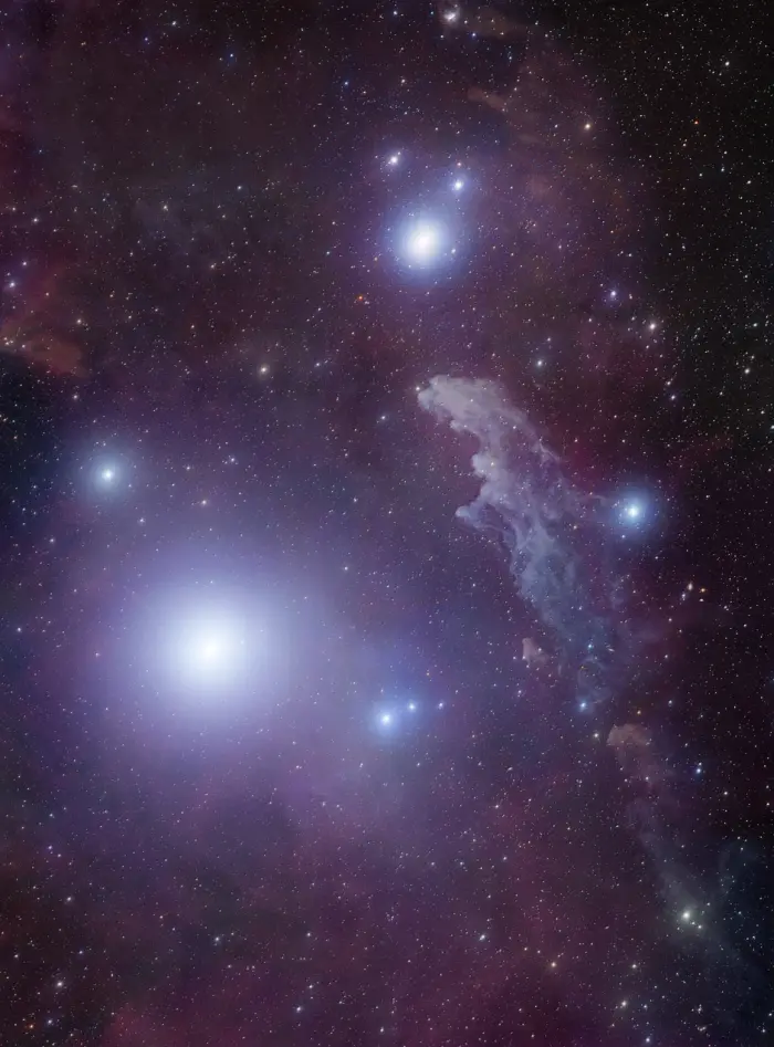 rigel star,witch head nebula