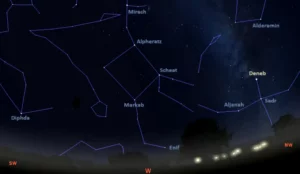 stars visible in the western sky tonight