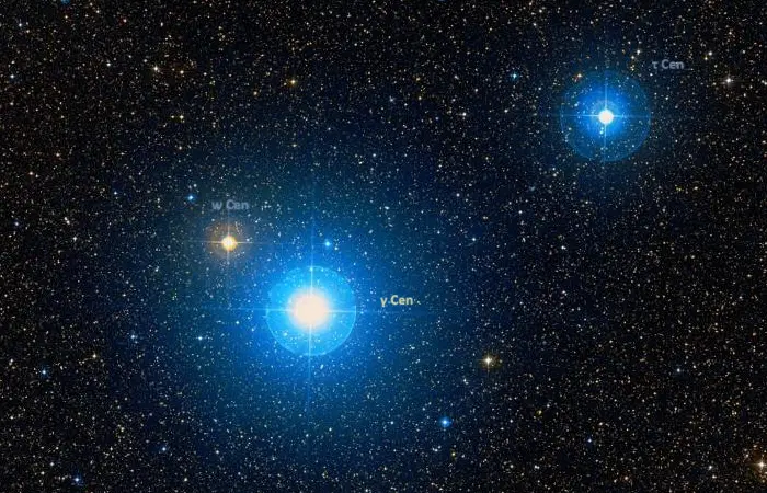 Gamma Centauri,Tau Centauri, w Centauri