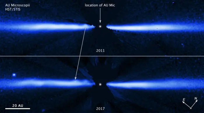 au microscopii disk hubble