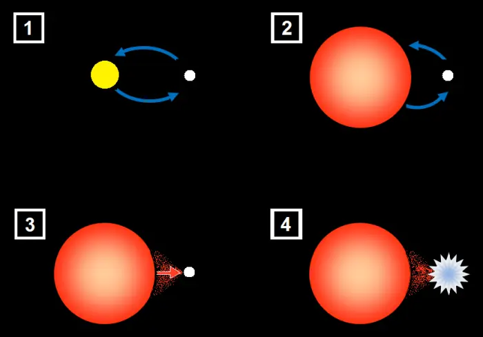 white dwarf supernova diagram