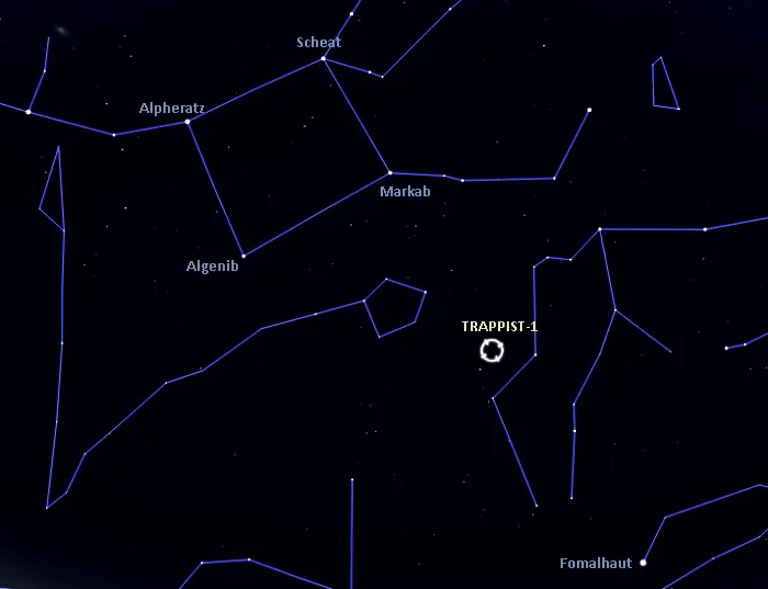 how to find TRAPPIST-1,where is TRAPPIST-1 in the sky