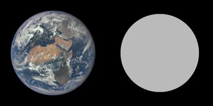 TRAPPIST-1e earth size comparison