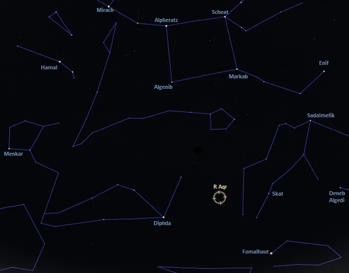 how to find r aquarii,where is r aquarii in the sky