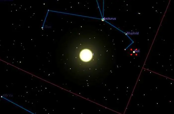 the sun as it appears from tau ceti system